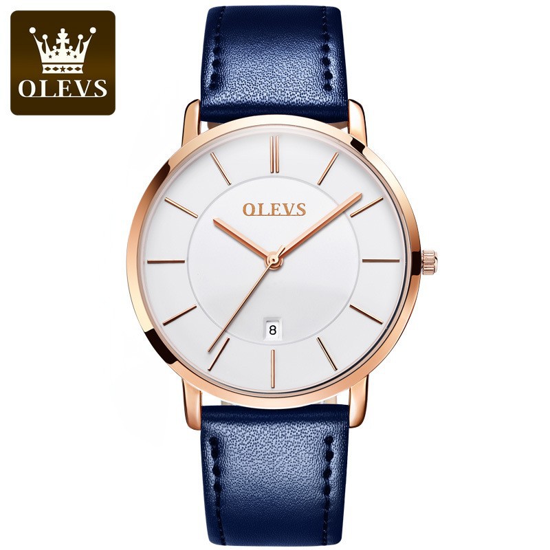 Luxury Watch Leather Strap - Женские ультратонкие водонепроницаемые кварцевые часы с