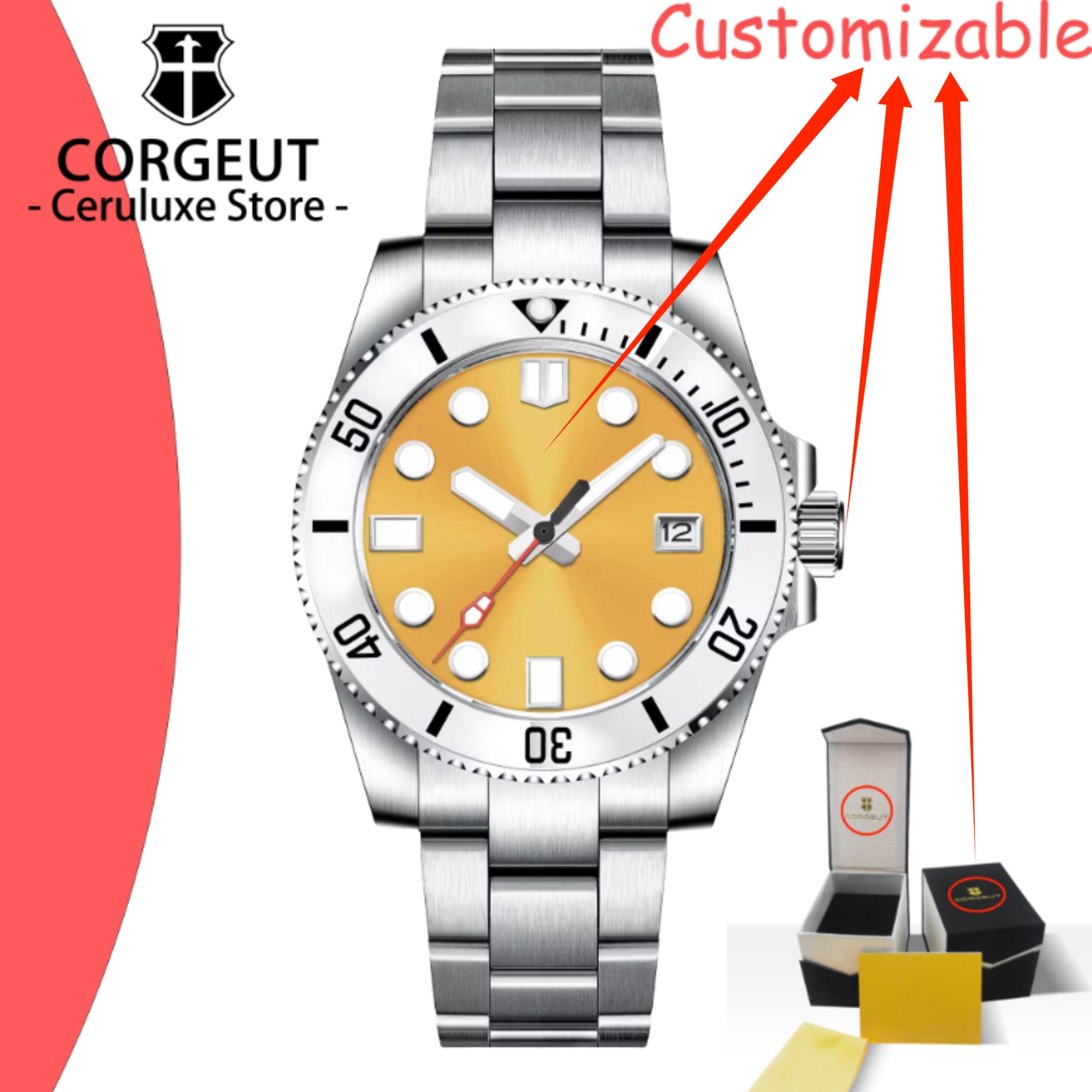 Luxury Watch Logos - Мужские автоматические механические часы с индивидуальным