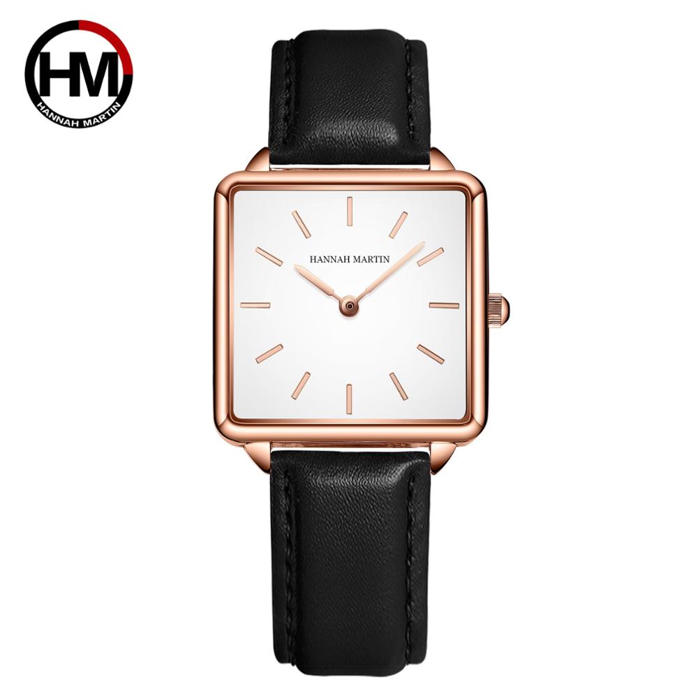Luxury Watch Leather Strap - Ремешок из натуральной кожи японский кварцевый