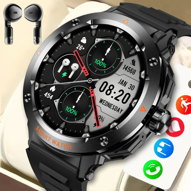 Luxury Watch In The World - Смарт-часы TWS 2025, беспроводные наушники, NFC,