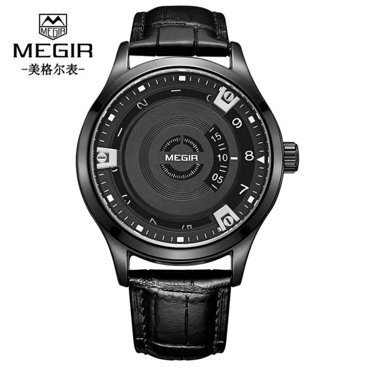 Luxury Watch Leather Strap - Мужские часы MEGIR, роскошные спортивные часы