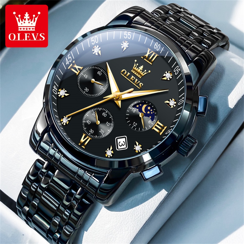 Luxury Watch Display - OLEVS Популярные мужские часы из нержавеющей