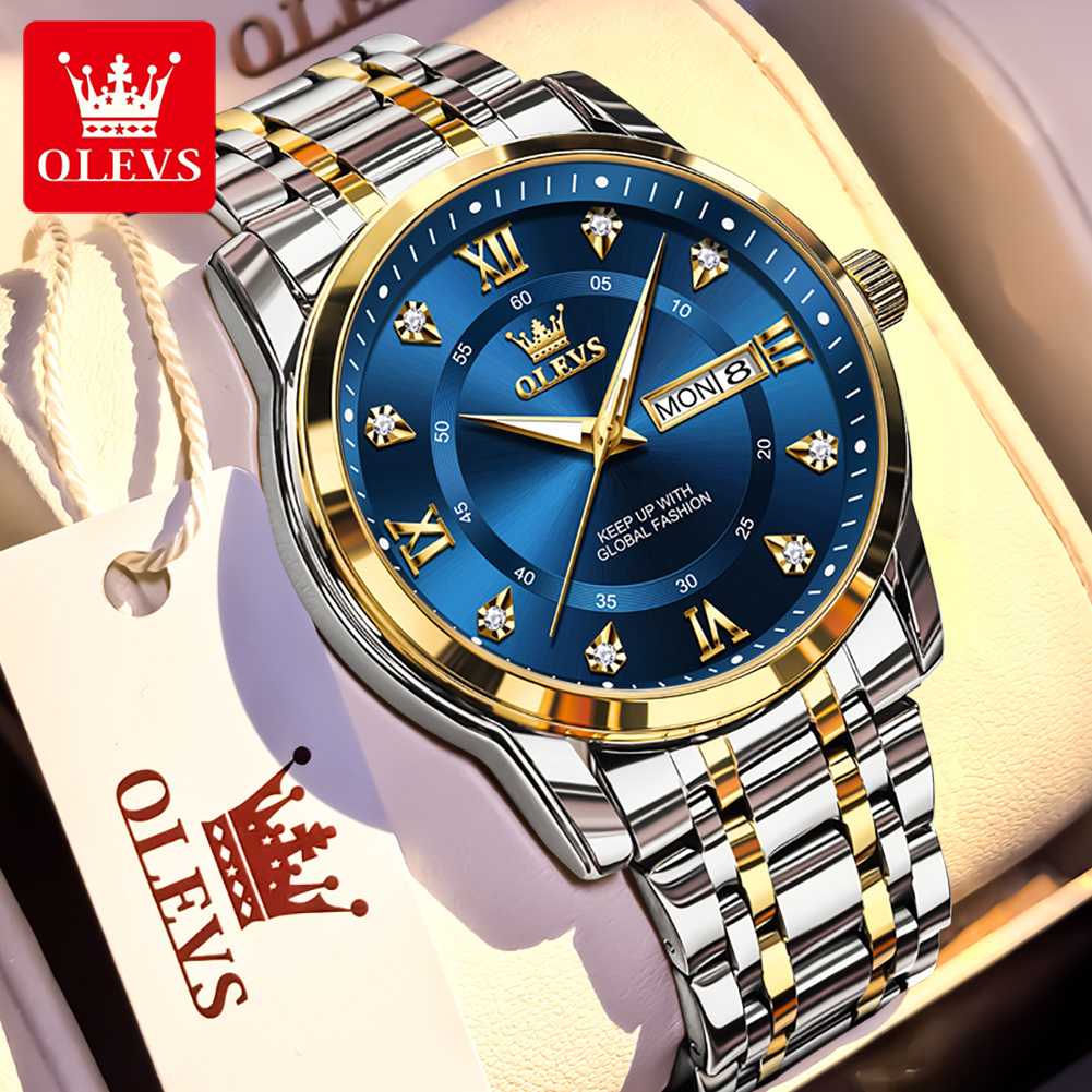 Luxury Watch Display - OLEVS брендовые модные мужские часы из