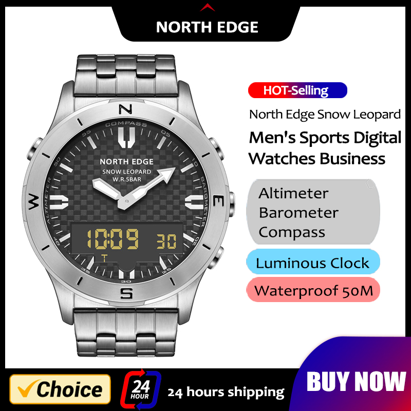 Luxury Watch On Wrist - NORTH EDGE мужские спортивные цифровые часы