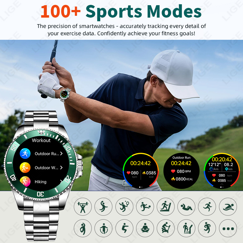 LIGE Новые Смарт-часы для мужч – обзор и цена Luxury Watch In The World