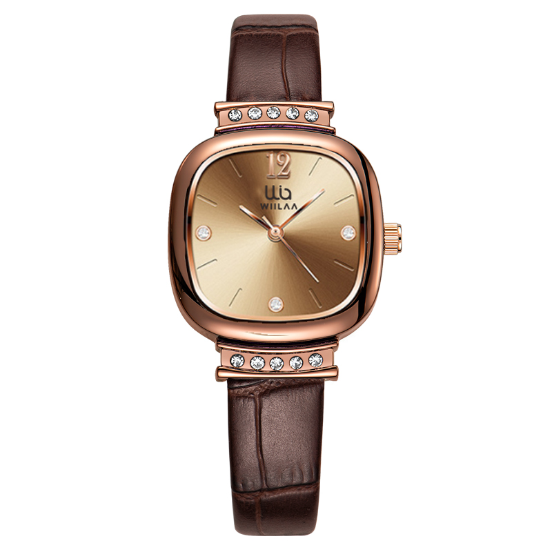 Женские квадратные часы из роз – обзор и цена Luxury Watch Leather Strap