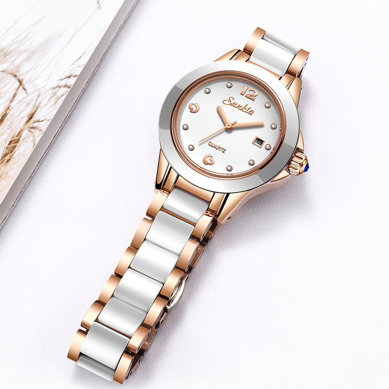 Sunkta модные повседневные ква – обзор и цена Luxury Watch Diamond