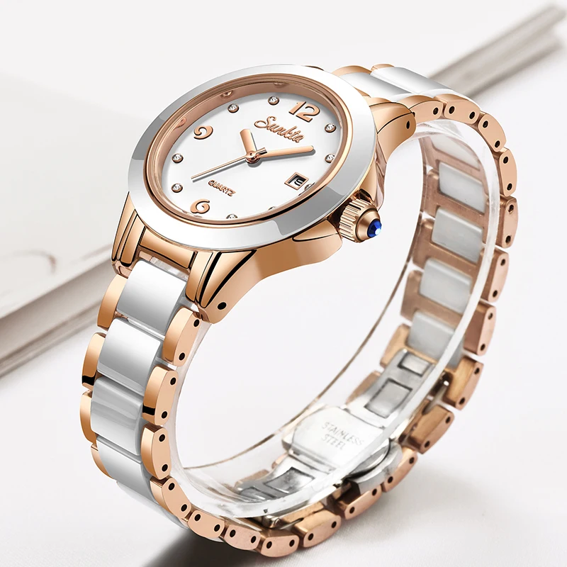 Sunkta модные повседневные ква – обзор и цена Luxury Watch Diamond