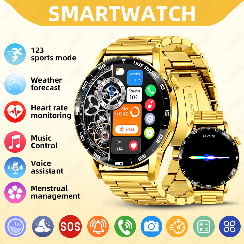LIGE Роскошные умные часы для  – обзор и цена Luxury Watch On Wrist