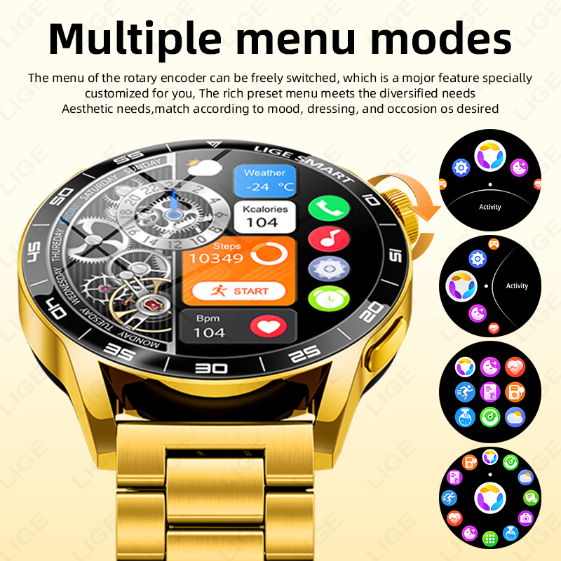 LIGE Роскошные умные часы для  – обзор и цена Luxury Watch On Wrist