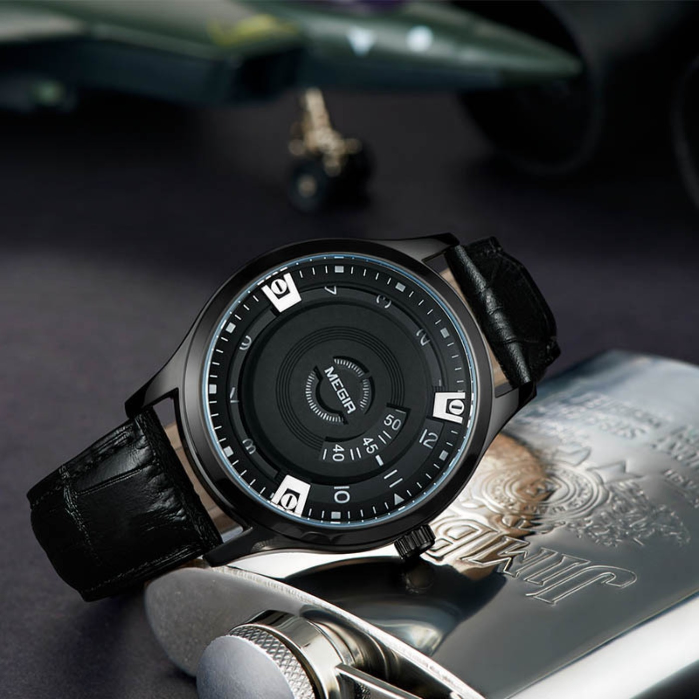 Мужские часы MEGIR, роскошные  – обзор и цена Luxury Watch Leather Strap