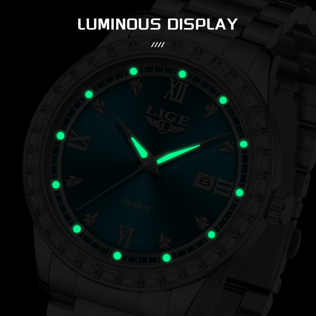 LIGE Роскошные модные кварцевы – обзор и цена Luxury Watch Diamond