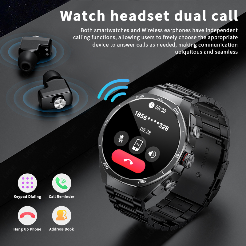 Новинка для Android TWS, музык – обзор и цена Luxury Watch On Wrist