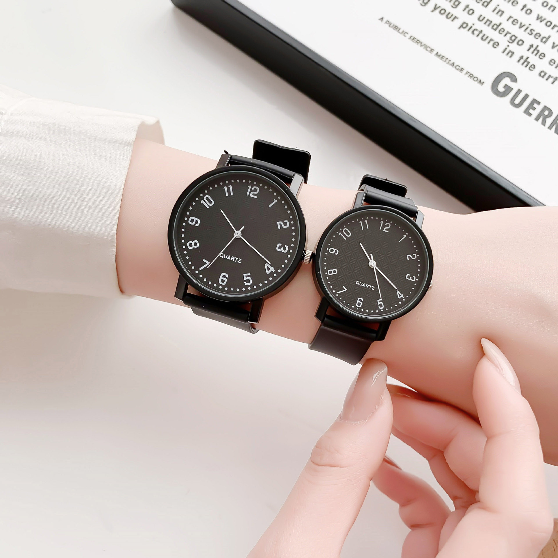 Простые черные часы, кварцевые – обзор и цена Luxury Watch Leather Strap